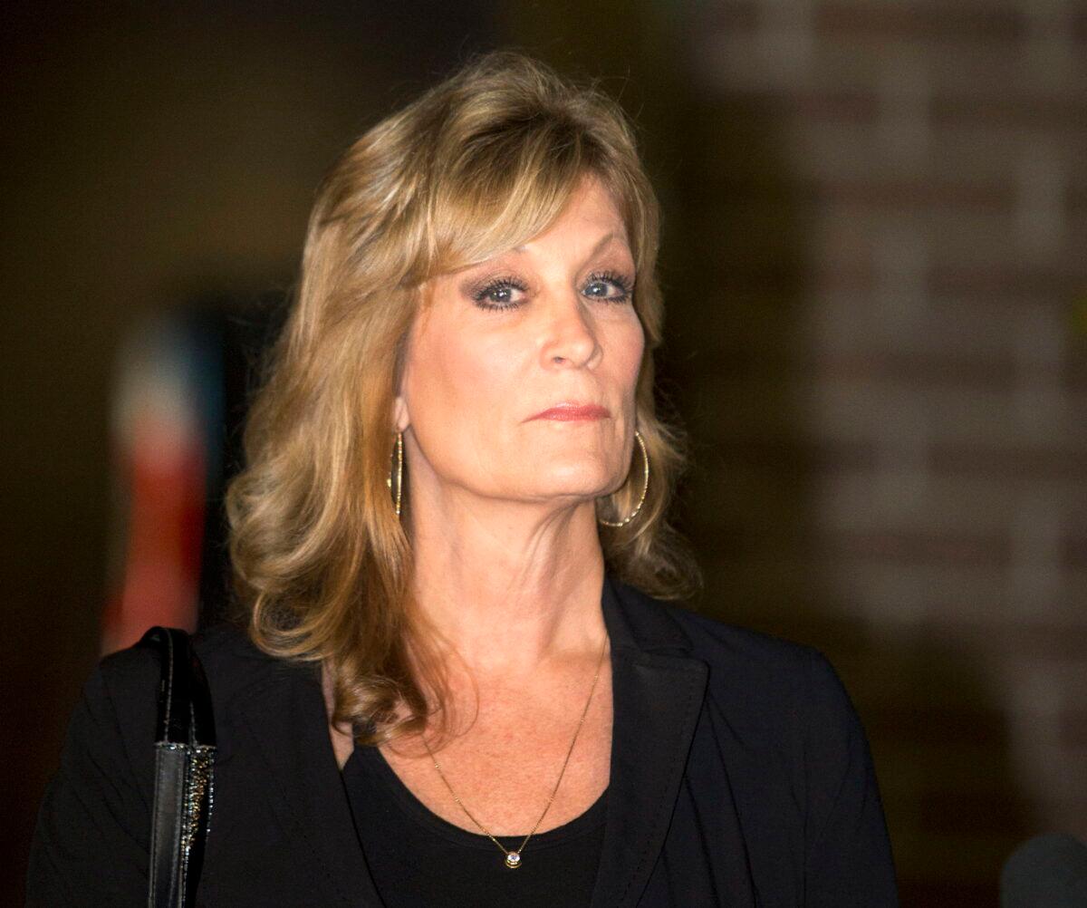 Judy Huth appears at a news conference outside the Los Angeles Police Department's Wilshire Division station in Los Angeles on Dec. 5, 2014. (Anthony McCartney/AP Photo)