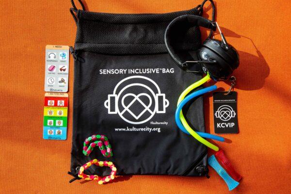 Sensory kits provided by KultureCity help autistic children feel more comfortable in large venues. (Courtesy of KultureCity)