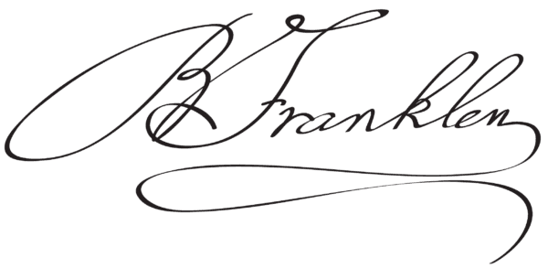 The signature of Benjamin Franklin. (Public Domain)