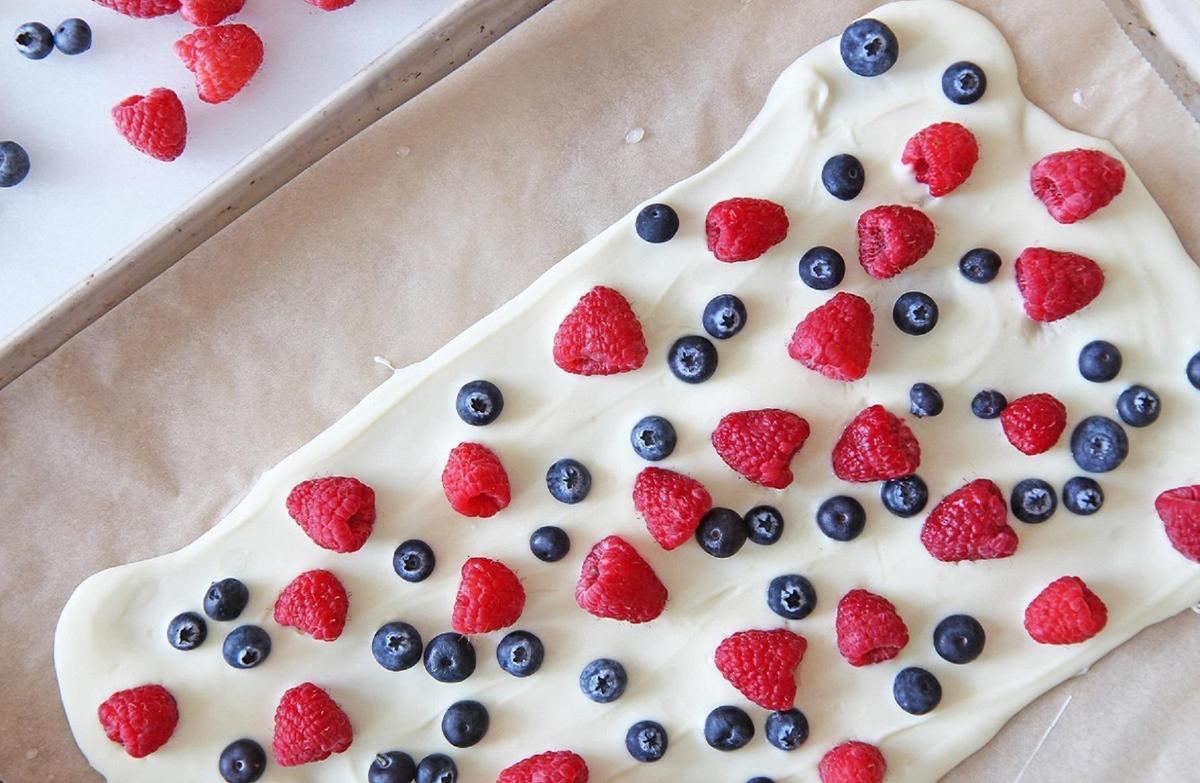 Red, White and Blue Chocolate Bark for the Fourth of July