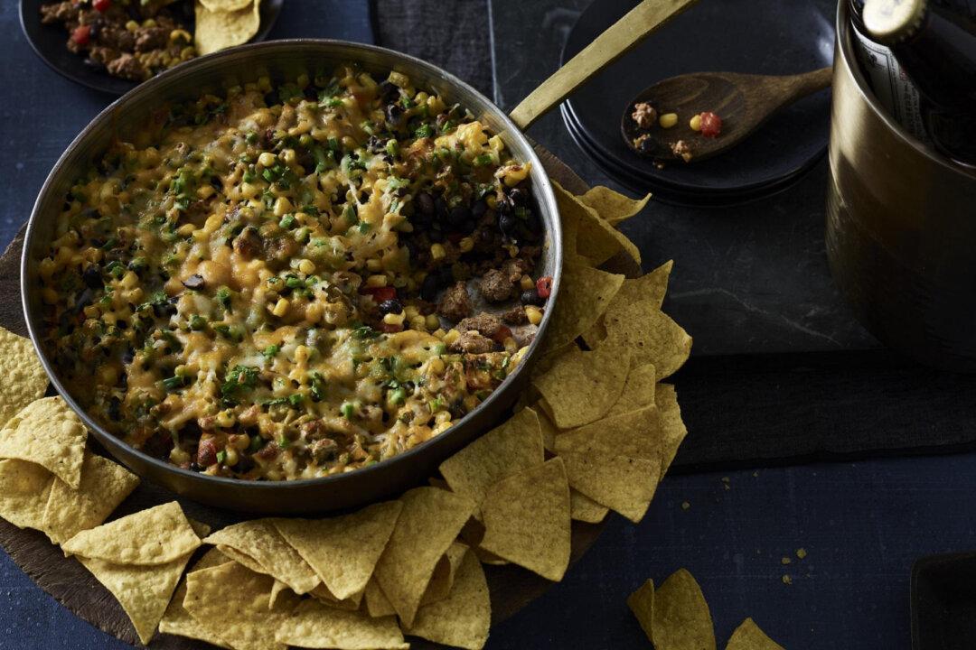 One-Skillet Beefy 7-Layer Dip