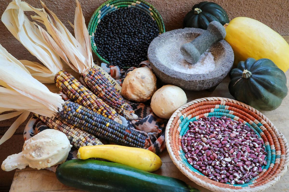  The "three sisters"—corn, beans, and squash—have been foundational to indigenous cooking for centuries. (Courtesy of the Indian Pueblo Cultural Center)