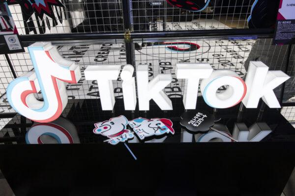 Signage is displayed at the TikTok Creator's Lab 2019 event hosted by Bytedance Ltd. in Tokyo, Japan, on Feb. 16, 2019. (Shiho Fukada/Bloomberg)