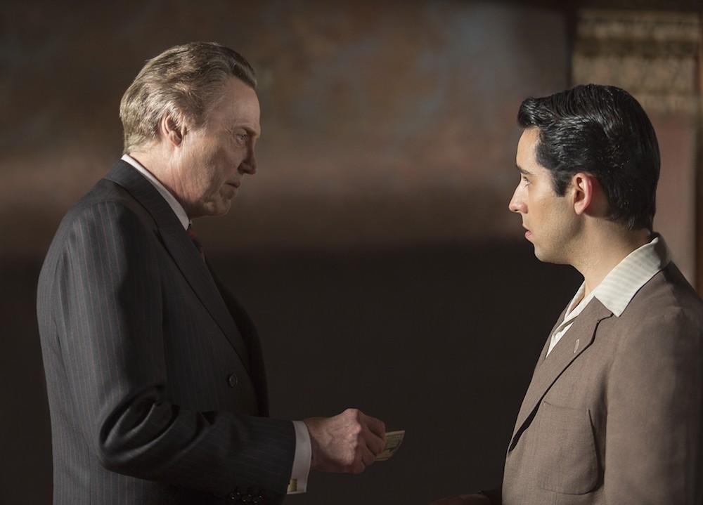 Gyp DeCarlo (Christopher Walken) and Frankie Valli (John Lloyd Young), in “Jersey Boys.” (Malpaso Productions/Warner Bros.)