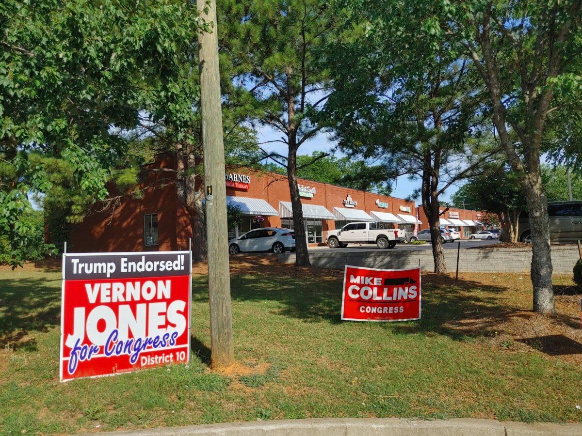 Vernon Jones and Mike Collins are the candidates in Georgia's 10th Congressional District runoff on June 21. (Jeff Louderback/Epoch Times)