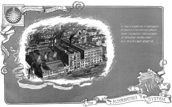 An 1888 engraving of the Westinghouse Electric Company in Pittsburgh, Pa. (Public Domain)