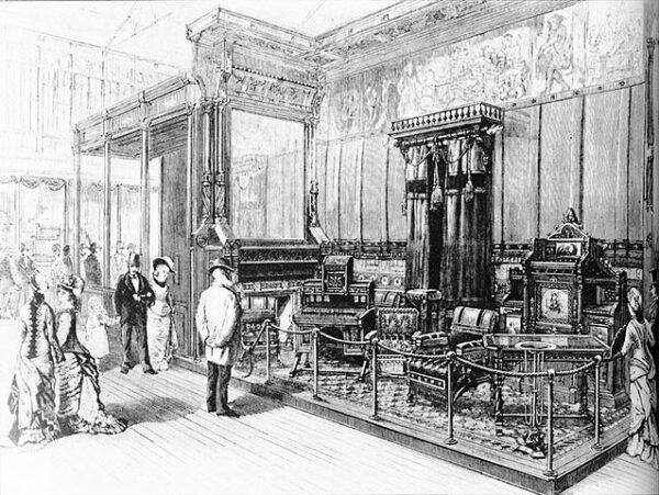 An engraving of the Kimbel & Cabus display. (Public Domain)