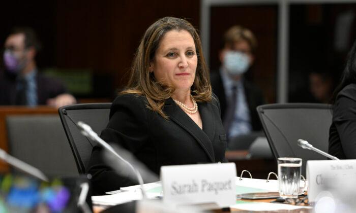 Supporting Ukraine Part of Canada’s Inflation-Fighting Strategy, Says Finance Minister Freeland