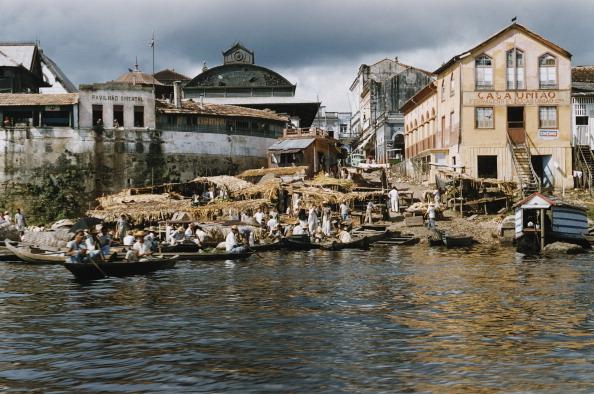 The old fish market, part of the Mercado Adolpho Lisboa on the banks of the Rio Negro in Manaus, Brazil, circa 1960. (Getty Images)
