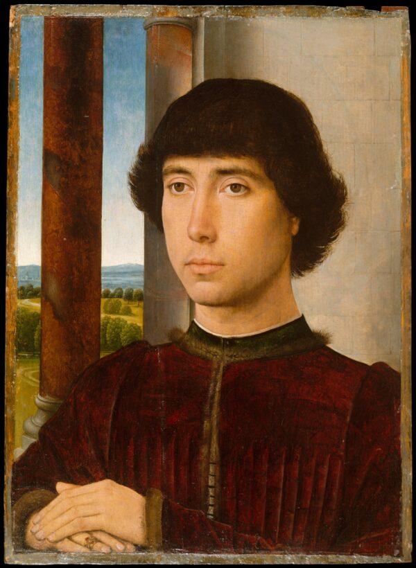 "Portrait of a Young Man," circa 1472–75, by Hans Memling. Oil on oak panel; 15 1/8 inches by 10 3/4 inches. Robert Lehman Collection, 1975, The Metropolitan Museum of Art, New York. (Public Domain)