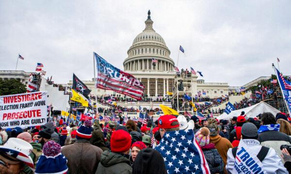 Protesters are seen at a rally at the U.S. Capitol in Washington on Jan. 6, 2021. (Jose Luis Magana/AP Photo)