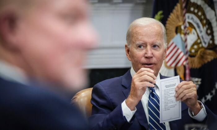 Biden Accidentally Reveals Very Specific Cheat Sheet Reminding Him How to Act