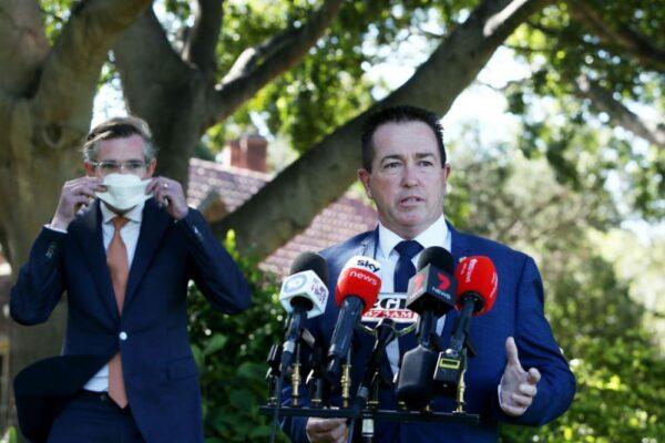 NSW Deputy Premier Paul Toole speaks during a press conference at Government House in Sydney, Australia on October 06, 2021. (Photo by Lisa Maree Williams/Getty Images)