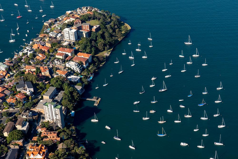 An aerial view of Neutral Bay. (ENeems/Shutterstock)