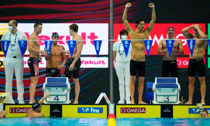 Italy Pips US Men to Relay Gold in Swimming Worlds Finale