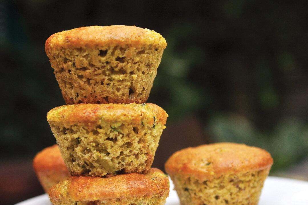 Zucchini, Pistachio, 
and Lemon Muffins