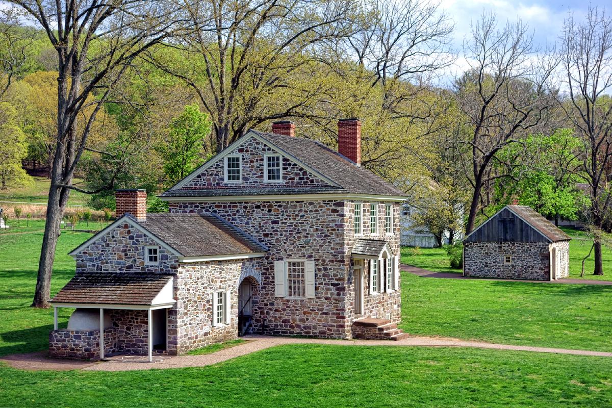  George Washington's headquarters were in the Isaac Potts House, now at the Valley Forge National Historical Park in King of Prussia, Pa. (Photo courtesy of Olivier Le Queinec/Dreamstime.com.)