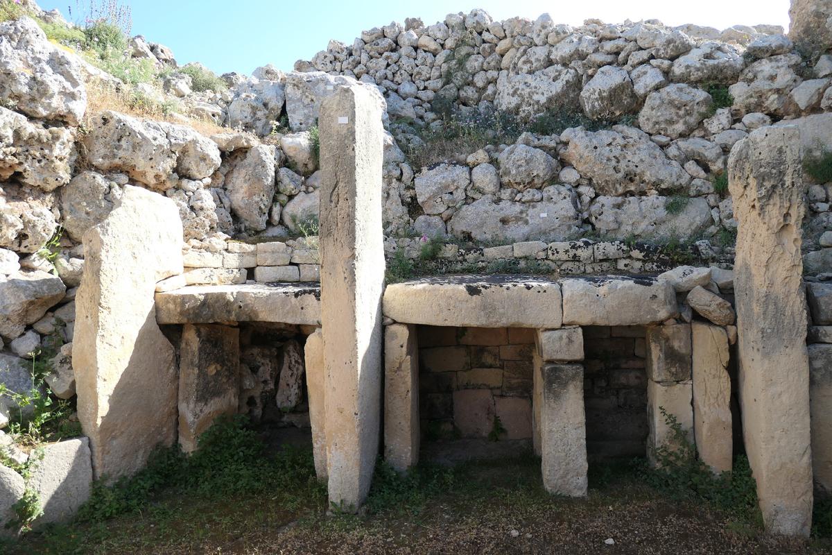 This construction was likely once an altar at Ggantija, Malta's largest megalithic temple. (Barbara Selwitz)