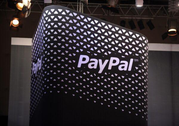The logo of online payment company PayPal during LeWeb 2013 event in Saint-Denis, near Paris, on Dec.10, 2013. (Eric Piermont/AFP via Getty Images)
