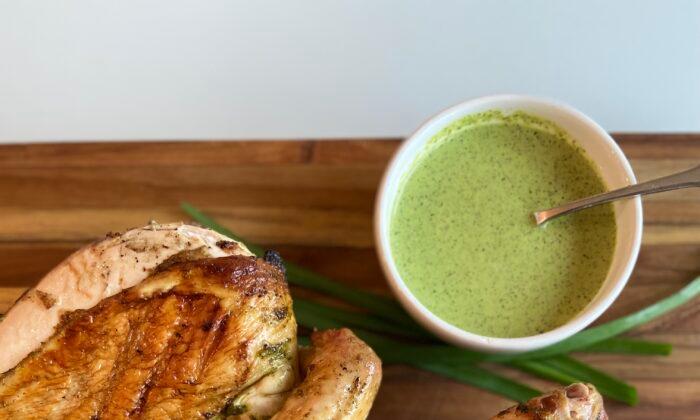 Use This Green Herb Seasoning and Marinade in Two Dishes for a Versatile Family Meal