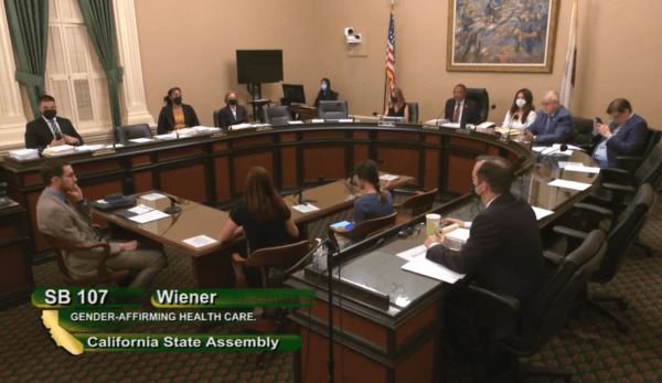 A California Assembly committee passes Senate Bill 107 in Sacramento, Calif., on June 28, 2022. (Screenshot)