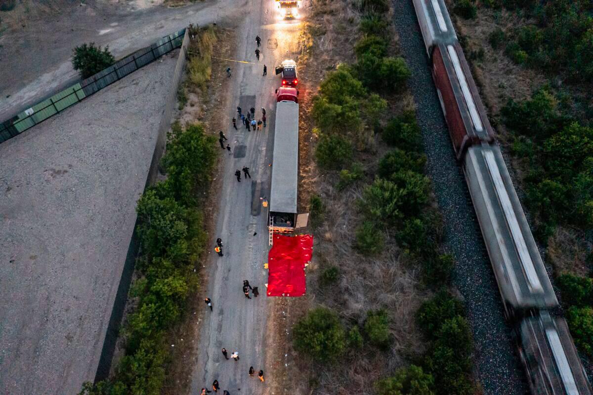 Texas Gov. Abbott: Biden Responsible for Deaths of 50 Illegal Immigrants Found in Truck