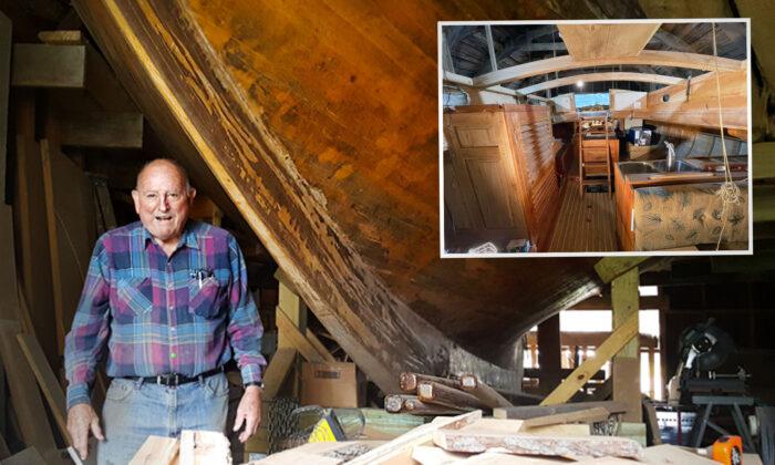 84-Year-Old Spends 40 Years Building Huge Wooden Boat in His Garage—And He’s Still Working on It