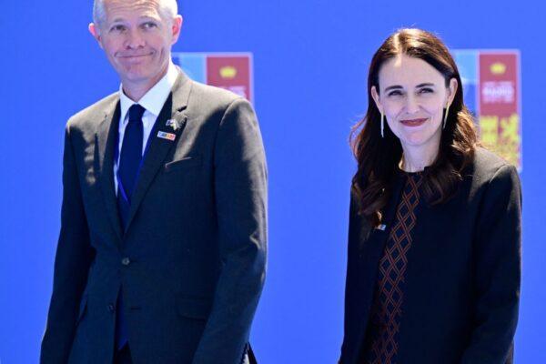 New Zealand Prime Minister Jacinda Ardern (R) arrives for the NATO summit at the Ifema congress centre in Madrid, Spain, on June 29, 2022. (Javier Soriano/AFP via Getty Images)