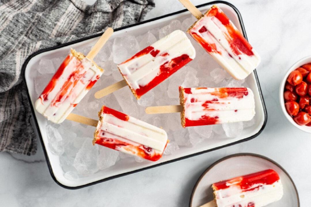 Tart Cherry Cheesecake Popsicles