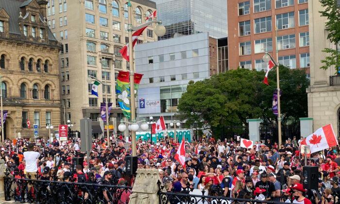 Crowds Rally in Ottawa After March for Freedoms on Canada Day