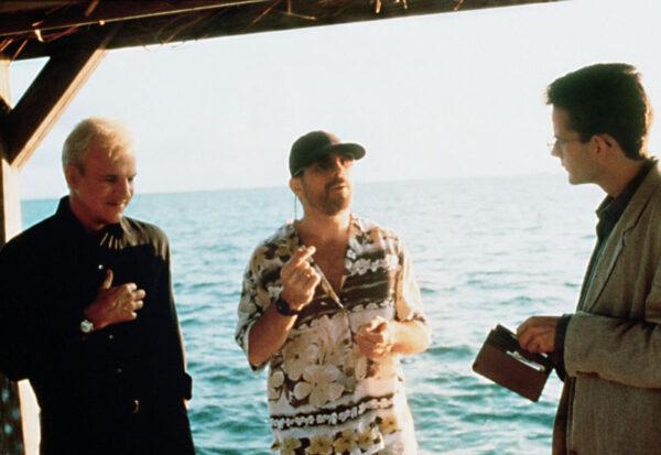 (L–R) Steve Martin, Ricky Jay, and Campbell Scott in "The Spanish Prisoner." (Sony Pictures)
