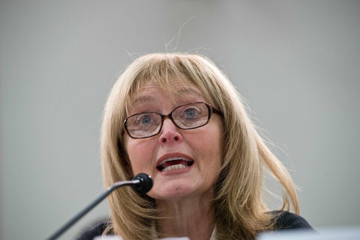 Katrina Lantos Swett, vice chair of the U.S. Commission on International Religious Freedom, speaks during a hearing of the Tom Lantos Human Rights Commission on "The Plight of Religious Minorities in India" on Capitol Hill in Washington on April 4, 2014. (Nicholas Kamm/AFP via Getty Images)