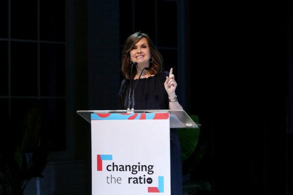  SYDNEY, AUSTRALIA - MAY 28: Lisa Wilkinson speaks during B&T Changing The Ratio 2018 at Belvoir Street Theatre on May 28, 2018, in Sydney, Australia. (Photo by Lisa Maree Williams/Getty Images for B&T)