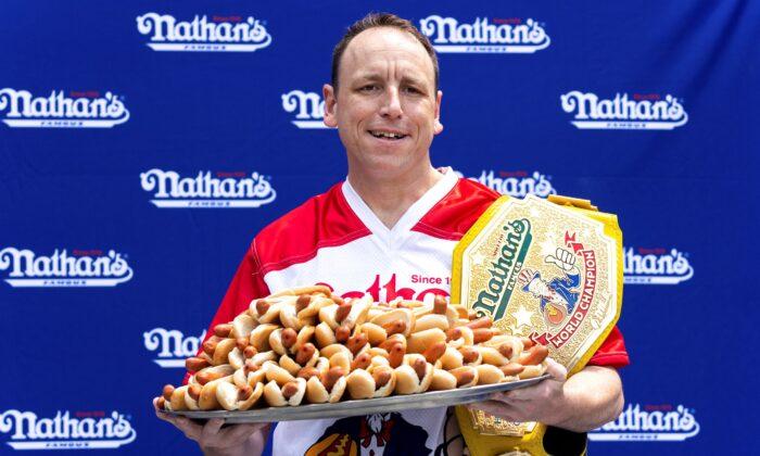 Joey Chestnut Is Chomp Champ Again in July 4 Hot Dog Contest