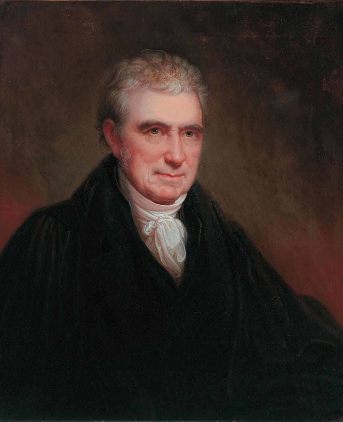 A Portrait of Chief Justice Marshall, 1834, by Rembrandt Peale. Oil on canvas. Virginia Museum of Fine Arts. (Public Domain)