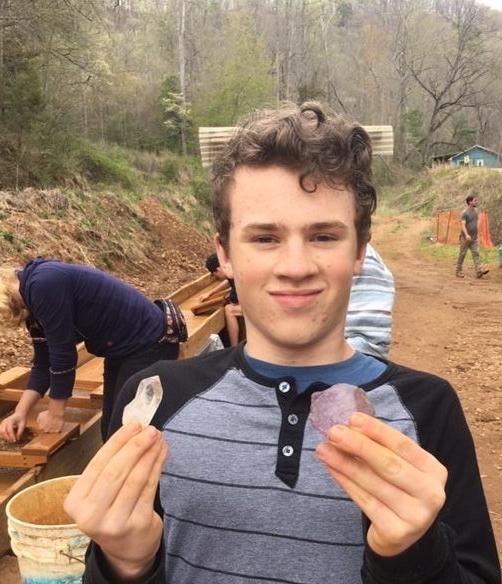  Luke Giuffre, 14 years old at a gem mine. (Courtesy of Beth Giuffre)