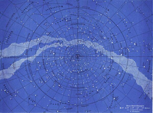 An engraved illustration of the fixed stars of the Northern Hemisphere. (mikroman6/Moment/ Getty Images)