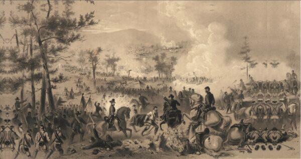 An illustration depicts the Battle of Gettysburg, the Civil War’s bloodiest battle. (Public Domain)