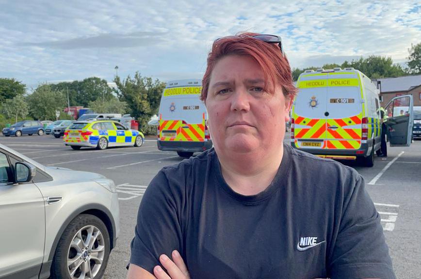 Former HGV driver from Cwmbran, Vicky Stamper, who was among those arrested during the M4 protest over fuel prices for driving too slowly on July 4, 2022. (Bronwen Weatherby/PA)