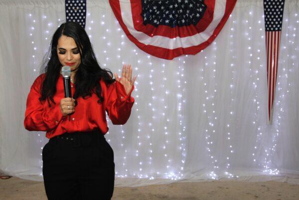 Mayra Flores, a Republican, won the Texas 34th Congressional District special election on June 14, 2022. (Photo by Bobby Sanchez for The Epoch Times.)