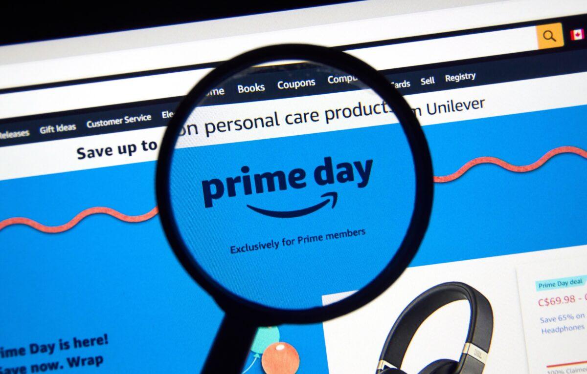 Amazon's website on Prime Day in a stock photo. (Dennizn/Shutterstock)
