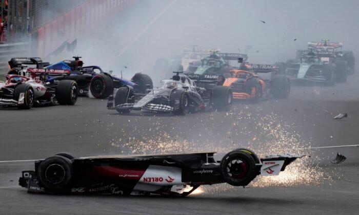 Zhou Involved in Frightening 1st-Lap Crash at British GP