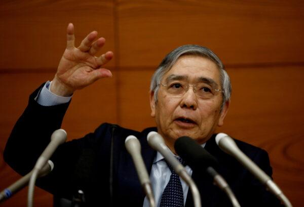 Bank of Japan Governor Haruhiko Kuroda speaks at a news conference in Tokyo on Dec. 19, 2019. (Kim Kyung-Hoon/Reuters)