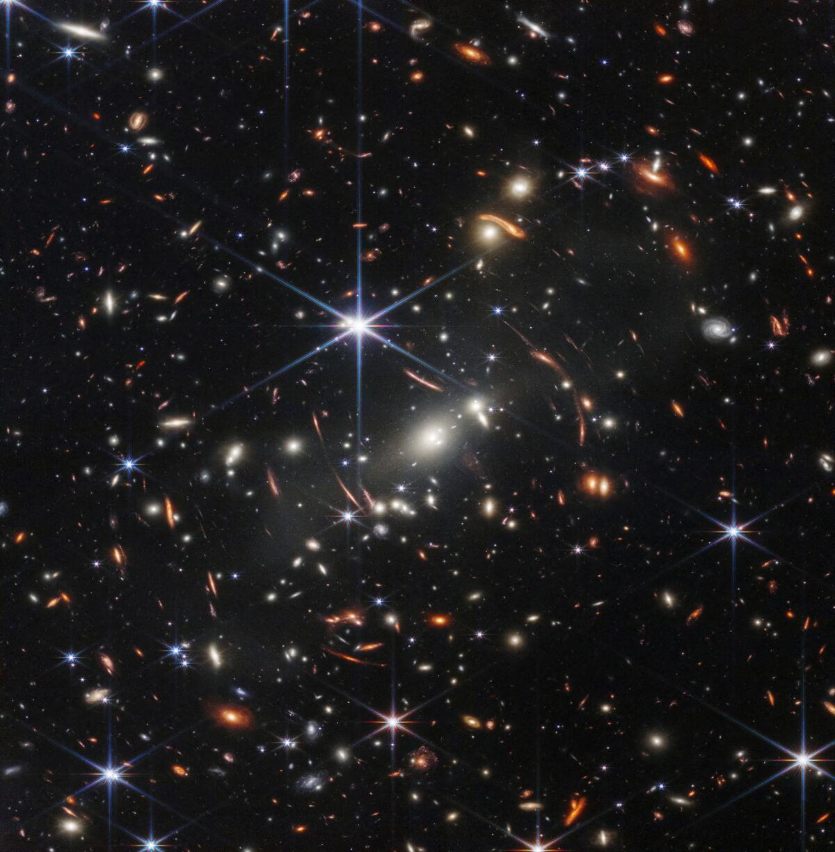 The first full-color image from NASA's James Webb Space Telescope, a revolutionary apparatus designed to peer through the cosmos to the dawn of the universe, shows the galaxy cluster SMACS 0723, known as Webb’s First Deep Field, in a composite made from images at different wavelengths taken with a Near-Infrared Camera and released July 11, 2022. (NASA, ESA, CSA, STScI, Webb ERO Production Team/Handout via Reuters)