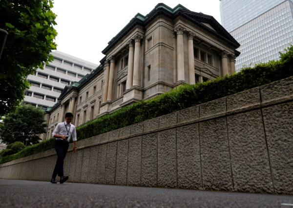 A man walks past Bank of Japan's headquarters in Tokyo, Japan, on June 17, 2022. (Kim Kyung-Hoon/Reuters)