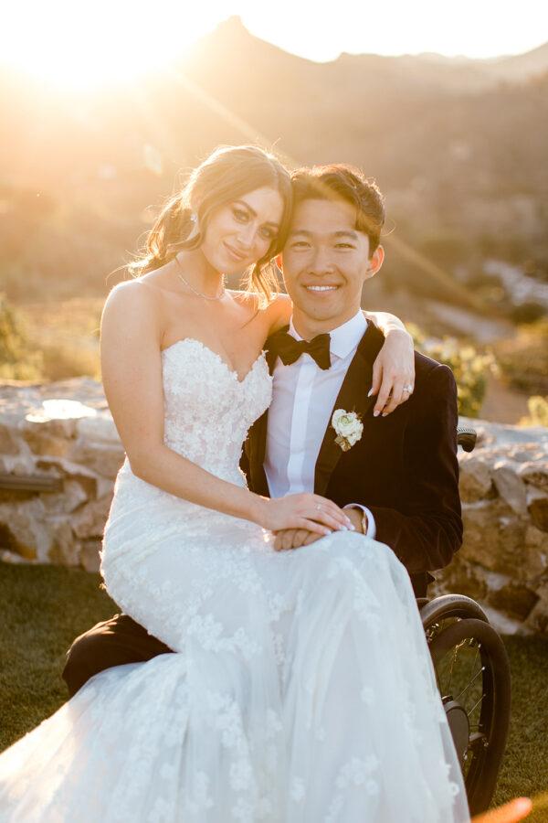 McKenna Weinstein and Anthony Zhang at their Malibu wedding, October 2021. (Courtesy of Anthony and McKenna Zhang)