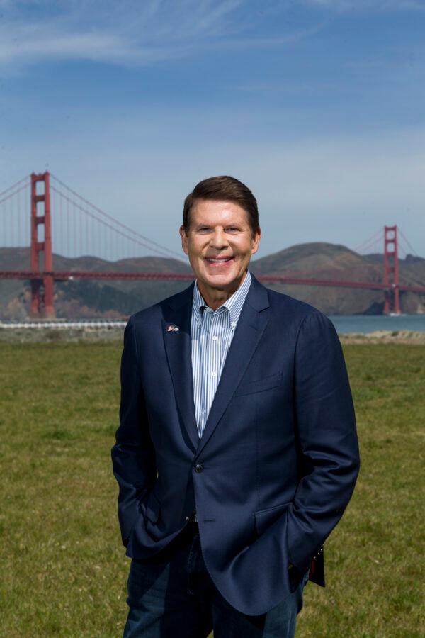 Keith Krach in front of the Golden Gate Bridge, an iconic symbol of San Francisco, the city he calls home. (Ian Chin Photography for American Essence)