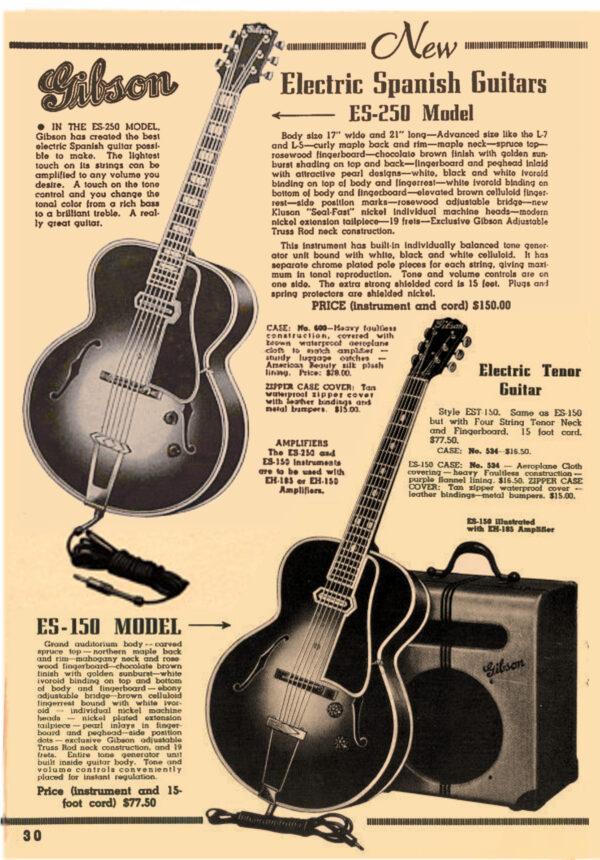 A Gibson magazine advertisement from around 1939 to 1940. (Public Domain)
