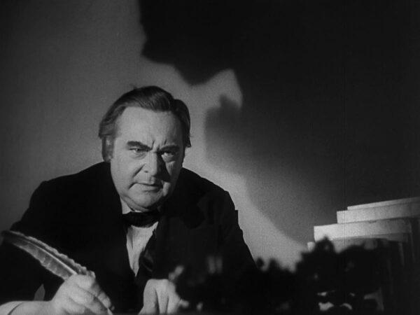 Edward Arnold as Daniel Webster preparing his case against the devil in a scene from 1941's "The Devil and Daniel Webster." (RKO Radio Pictures)