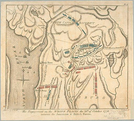 A 1796 map shows the military positions of the Battle of White Plains. (Public Domain)